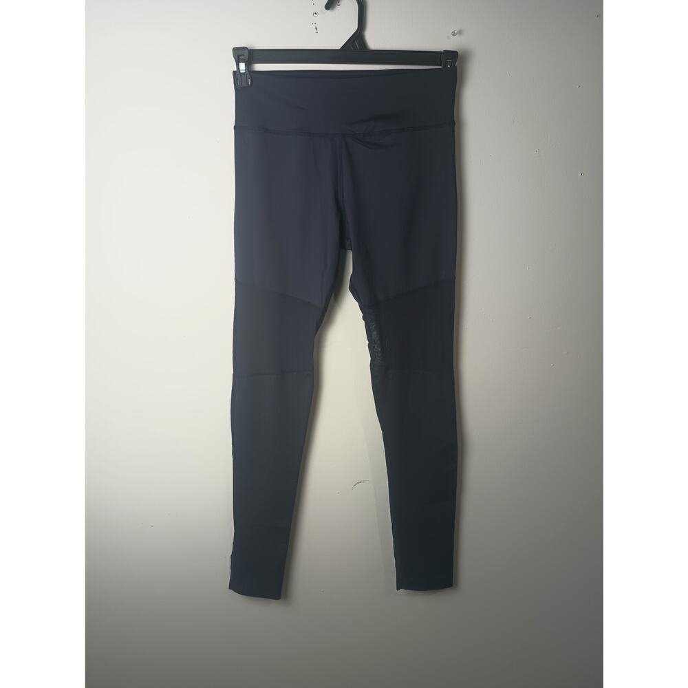 Varley Blue Pop of Mesh Leggings Women's Pull On Medium Stretch Gym Workout